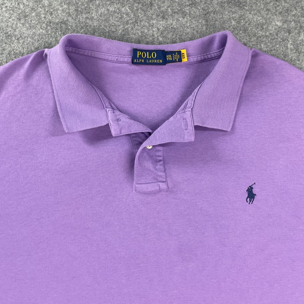 Polo Ralph Lauren Mens Shirt XXL TTG Purple Short Sleeve Button Classic Prep